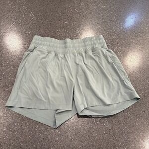 FreeFly Women's Breeze Shorts Pull On Green L Lightweight Active Athleisure